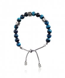 [써지컬스틸] JB001 Dark blue gemstone adjustable bracelet