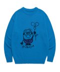 MINIONS HAND PAINTING KNIT BLUE(CY2BFFK605C)