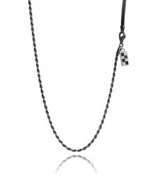 [Silver925] JB032 Snake and simple unbalance chain necklace