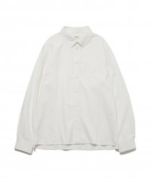 Cleaved Oxford Wrinkle Shirts White