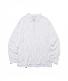 Formed Wave Collar T-Shirts White