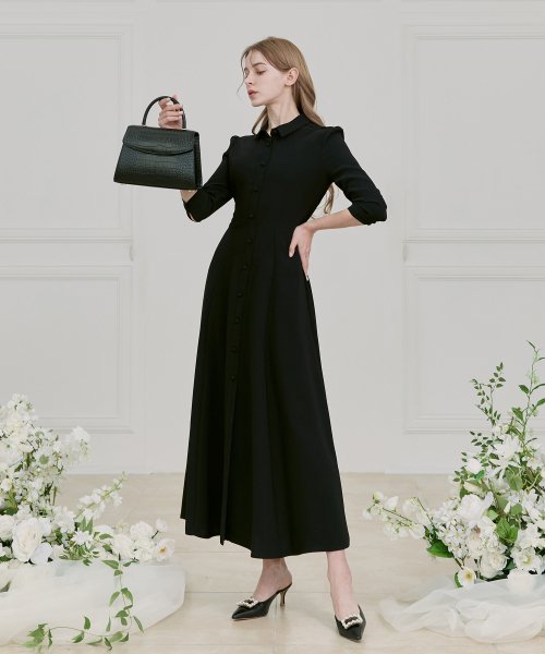 ★GRACE U★韓国高級ブランド★Claire Long One-piece Blue ☆GRACE U☆韓国高級ブランド☆Claire Long One-piece Blue