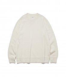 Irregular Parted WCSM Sweater Ivory
