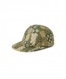 Patchwork 6 Pannel Cap Olive/Yellow