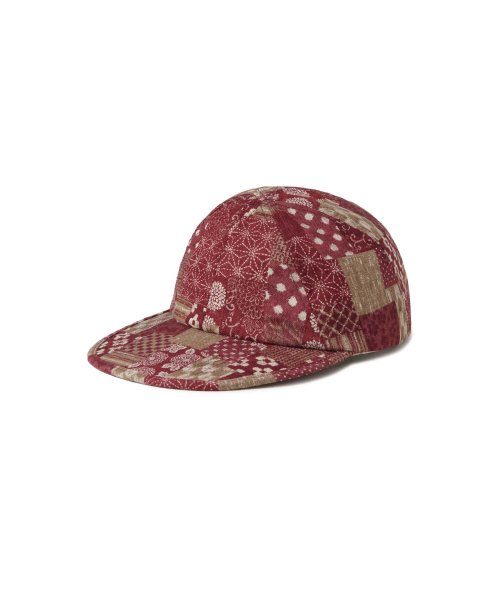 MUSINSA | RAMOLIN Patchwork 6 Pannel Cap Red/Khaki