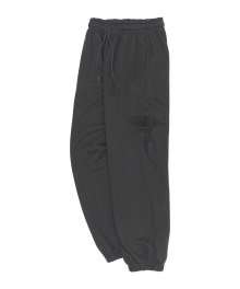 Gunshot Pigment-dyed Fleece Jogger Pants Charcoal