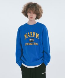 Markm Arch Graphic Sweatshirts Blue [기모O]