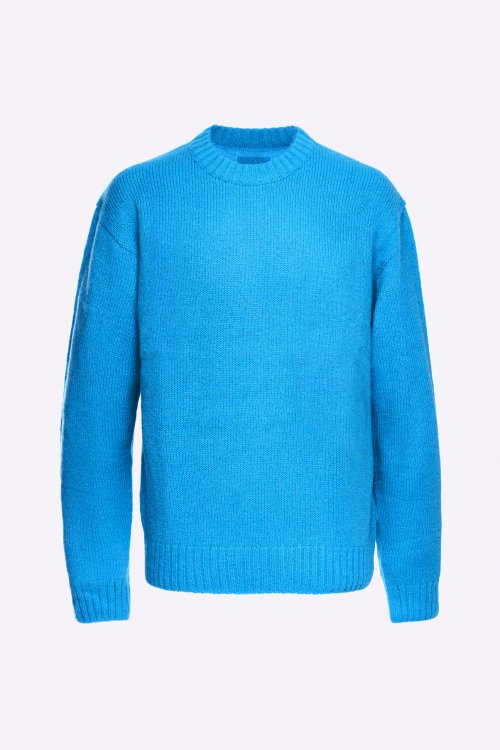 파이프(pipe) Logo Patch Crew Neck Sweater (BLUE)