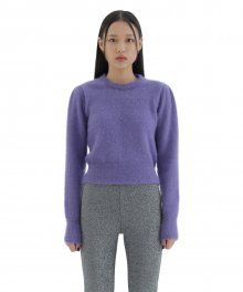 C PUFF SLEEVE KNIT TOP_LIGHT VIOLET