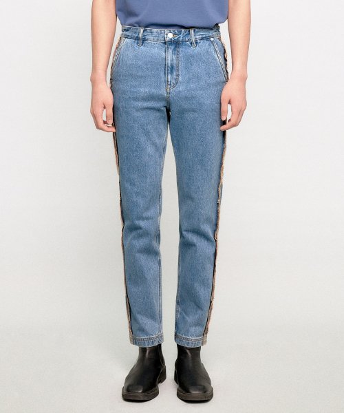 데케트(decet) 데님 팬츠 H1 #005 스트레이트 핏 청바지 블루 DCPTH1005BLUE