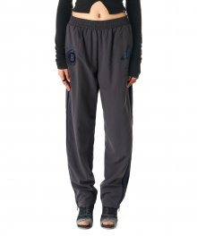 Nylon Track Pants Charcoal