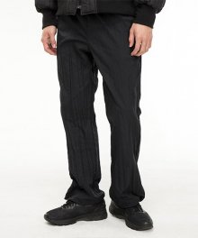 wrinkle nylon pants black