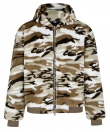 FUR HOODIE JACKET CAMO