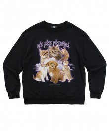 WAF cat sweatshirt Black