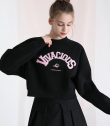 CROP LUNA Sweat-shirt Black