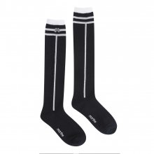 Line Point Knee Socks_Navy