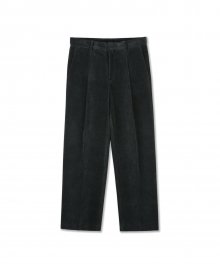 ONE TUCK CORDUROY WIDE PANTS (CHARCOAL)