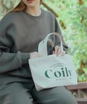 코일리(COILY) Cotton Logo Tote bag_green