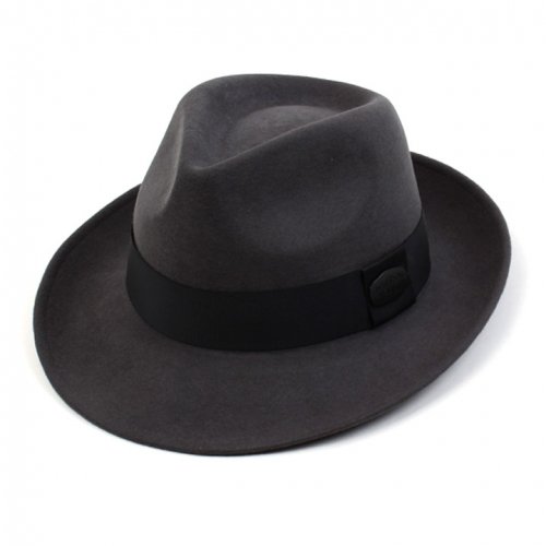 BU Gray Long Wool Fedora 울페도라