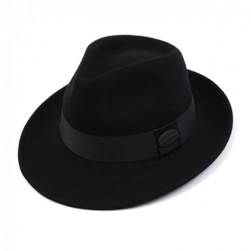 BU Black Long Wool Fedora 울페도라