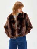 해브레스(HAVE LESS) 21FW Faye eco fur jacket dark brown