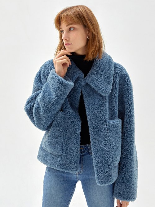 해브레스(HAVE LESS) 21FW Baila eco fur mustang jacket midnight blue