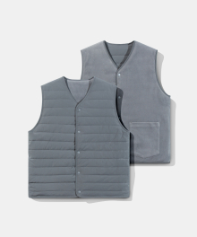 [Reversible] Fleece & Padded Vest V2 Gray