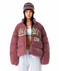 Velour Varsity Jacket Pink