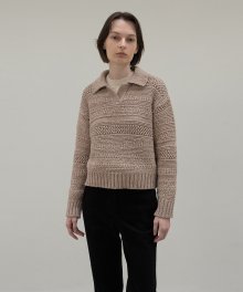 Signature Cotton Wool Collar Knit (Cocoa Brown)