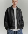 Vegan Leather Single Jacket - Black