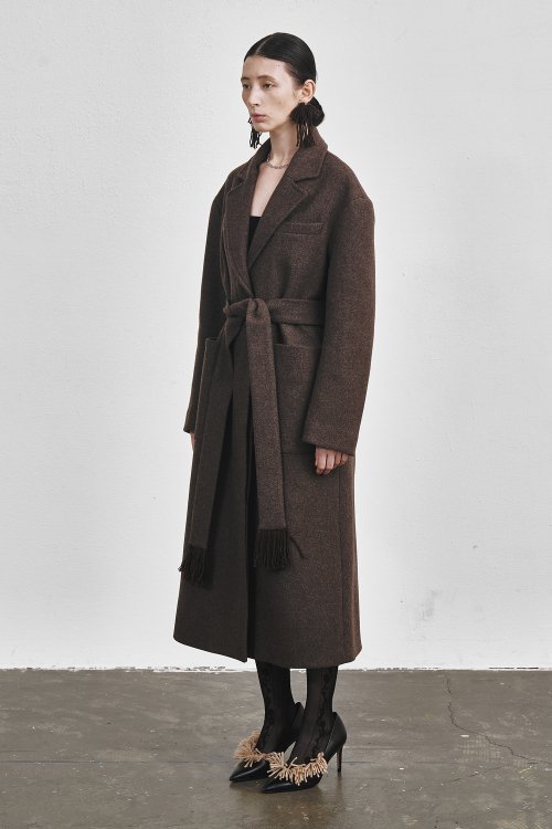 EVERYDAY WOOL LONG COAT (BROWN)