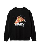 홀리넘버세븐(HOLYNUMBER7) [맛있게 드세요] 피자 캠페인 스웨트셔츠_블랙