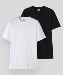 프린트스타(PRINTSTAR) [2PACK] 베이식 무지 레이어드 반팔 티셔츠 일반 기장