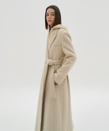 Cashmere Robe Coat - Light Beige