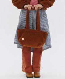 Rose Fleece Shopper Bag [TEDDY BROWN]