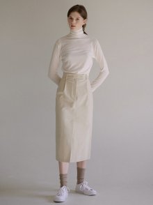 3.51 Corduroy slit skirt (Cream)