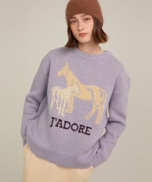 R HORSE JADORE WOOL KNIT TOP [2colors]