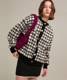 R REVERSIBLE CHECK CARDIGAN