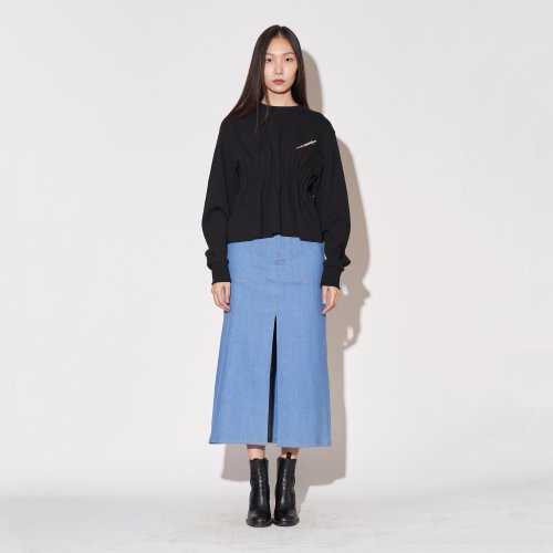 스튜디오성(STUDIO SEONG) 주사기 프린트 핀턱 스웨트셔츠 - 84,000 | 무신사 스토어