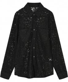 Tulle Lace Shirts - Black (FU-184)