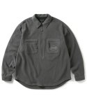 디스이즈네버댓(THISISNEVERTHAT) E/T-Logo Fleece Zip Shirt Charcoal