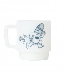 Rocket Man Olde Milk-glass Cup White