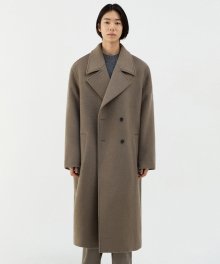 OVERFIT DOUBLE BREASTED COAT KA [LIGHT BROWN]