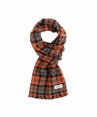 와일드 브릭스(WILD BRICKS) TARTAN CHECK FRINGE SCARF (orange)