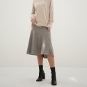 아쿠드(ACUD) Herringbone Flared Skirt_Grey