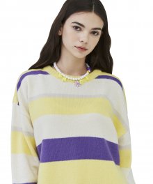 COLOR BLOCK STRIPE KNIT_YE(21FWTP11)