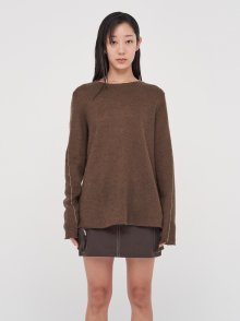 FALL STITCH KNIT TOP IN BROWN