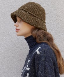 A TWINKLE KNITTED HAT_BROWN