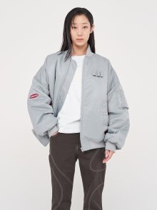 COLOR CONTRAST MA-1 JUMPER IN GREY