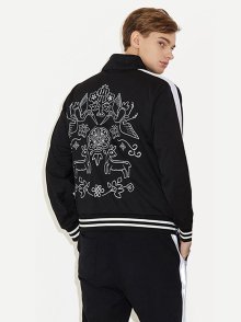 Traditional Embroidery TrackTop (Black)